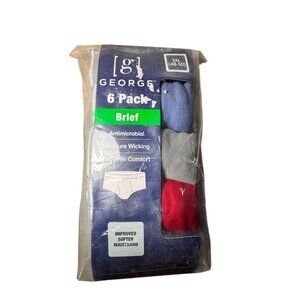 George Mens 6-Pack Briefs 3XL (48-50) BRAND NEW IN PACKAGE